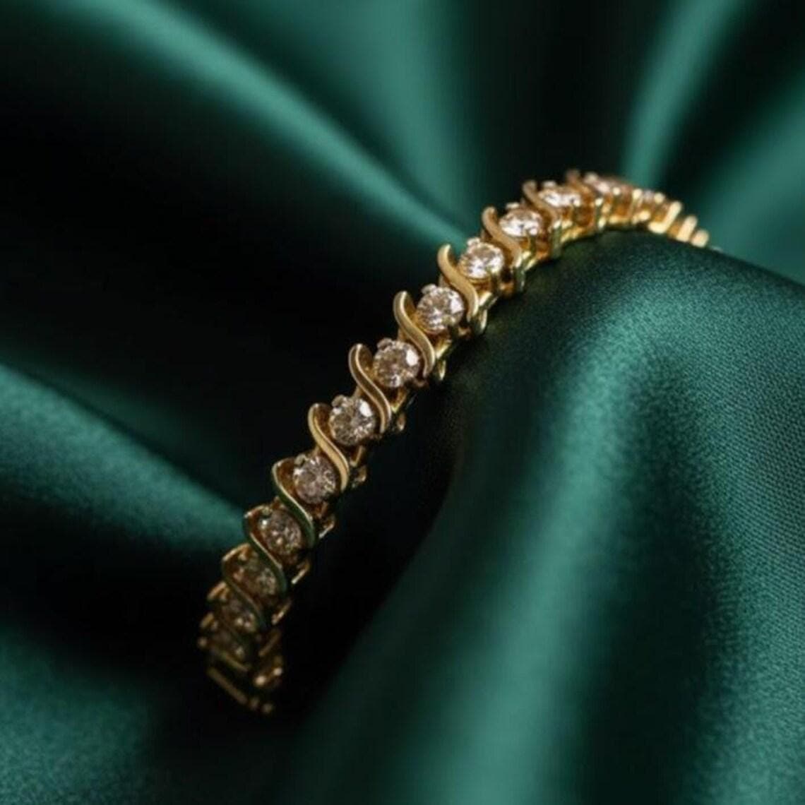 Round Diamond Tennis Bracelet — View 2