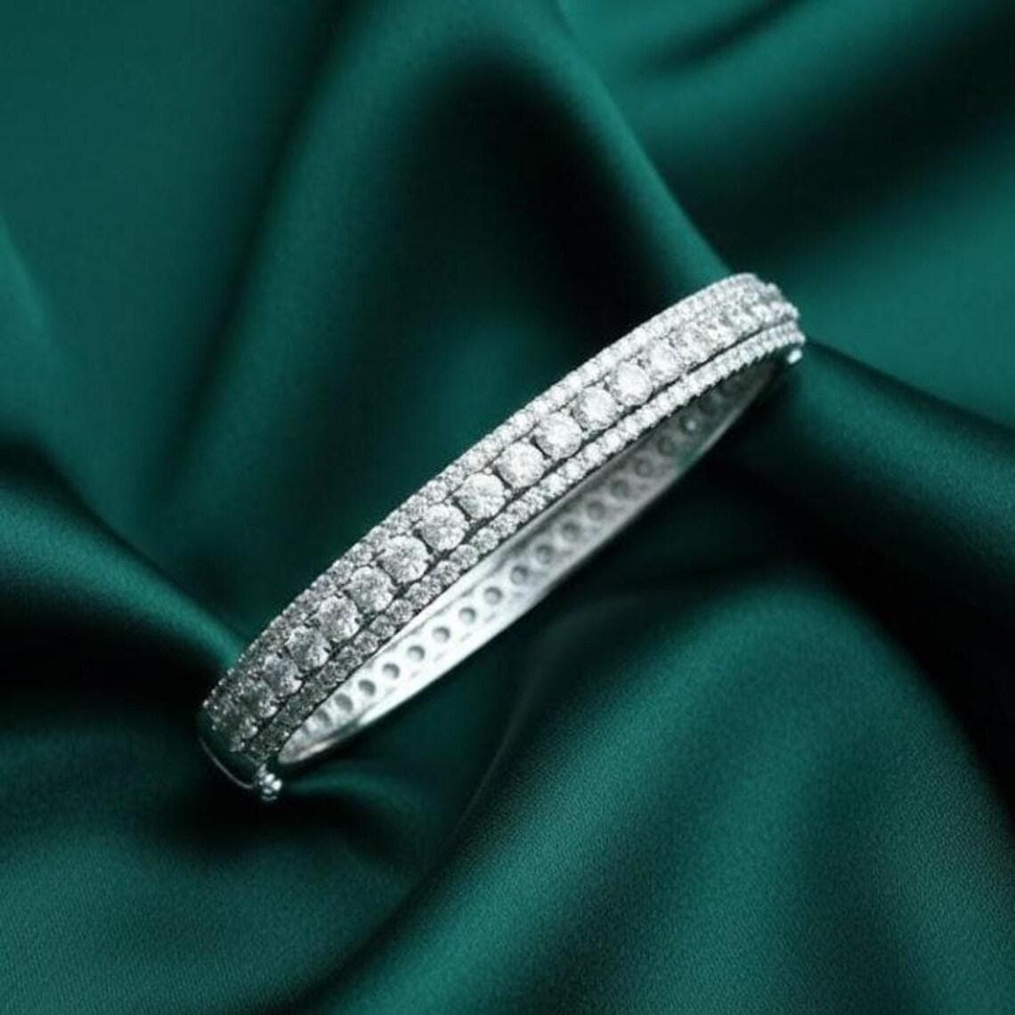 Diamond Tennis Bangle — View 2