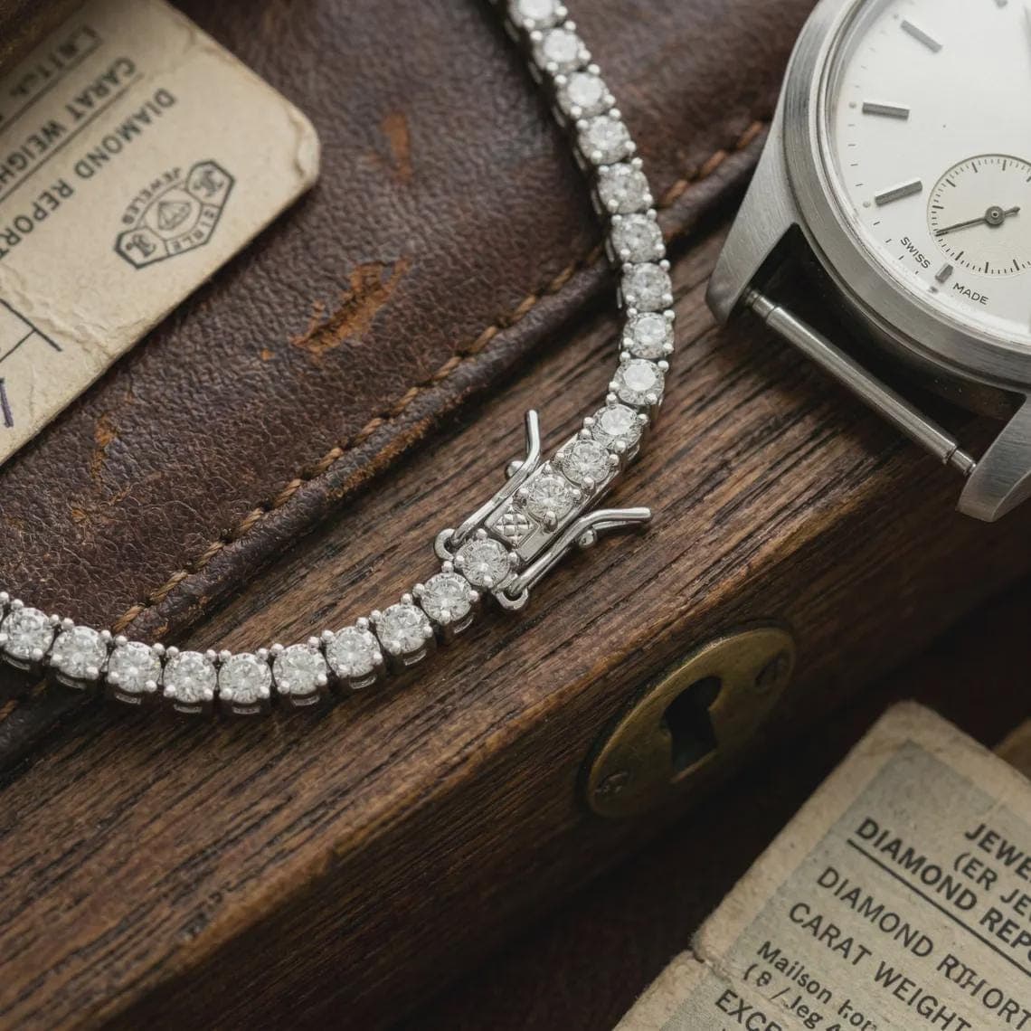 Lab Grown Diamond Tennis Necklace — View 3