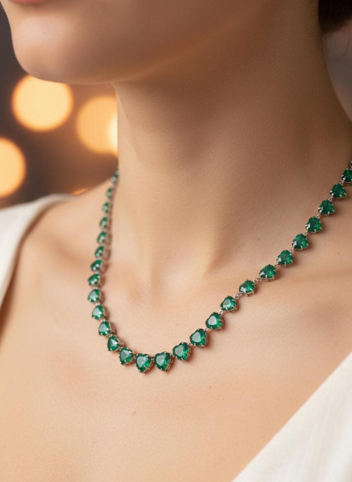 Tennis Necklace In Sterling Silver — View 3
