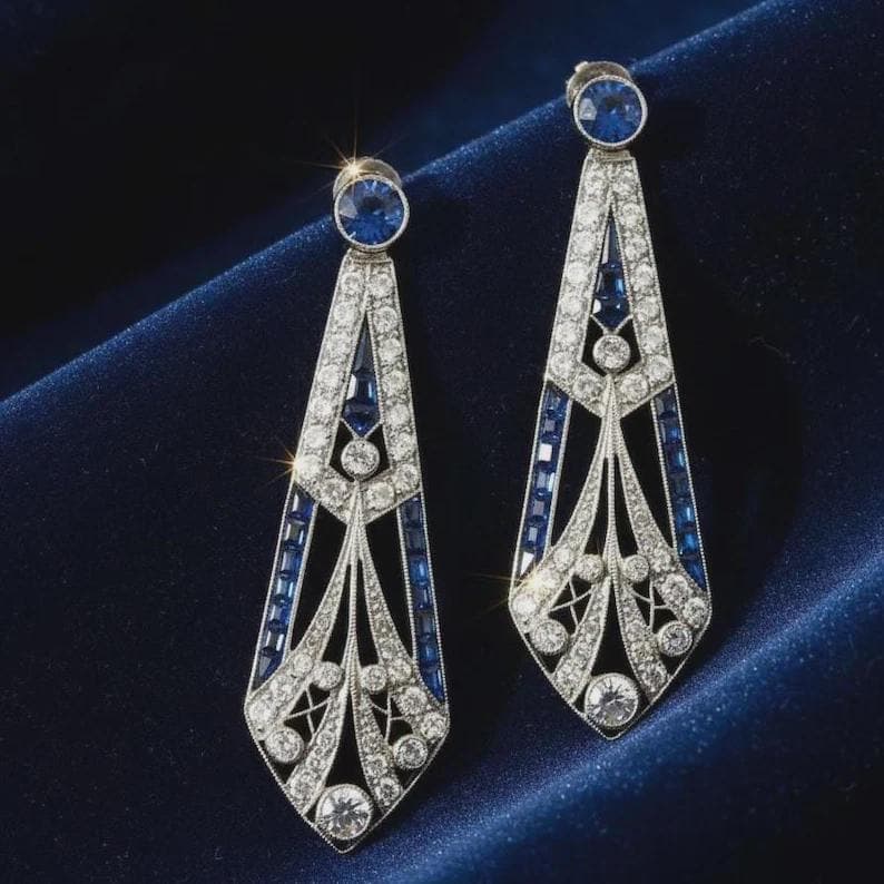 Art Deco Dangle Earrings — View 2