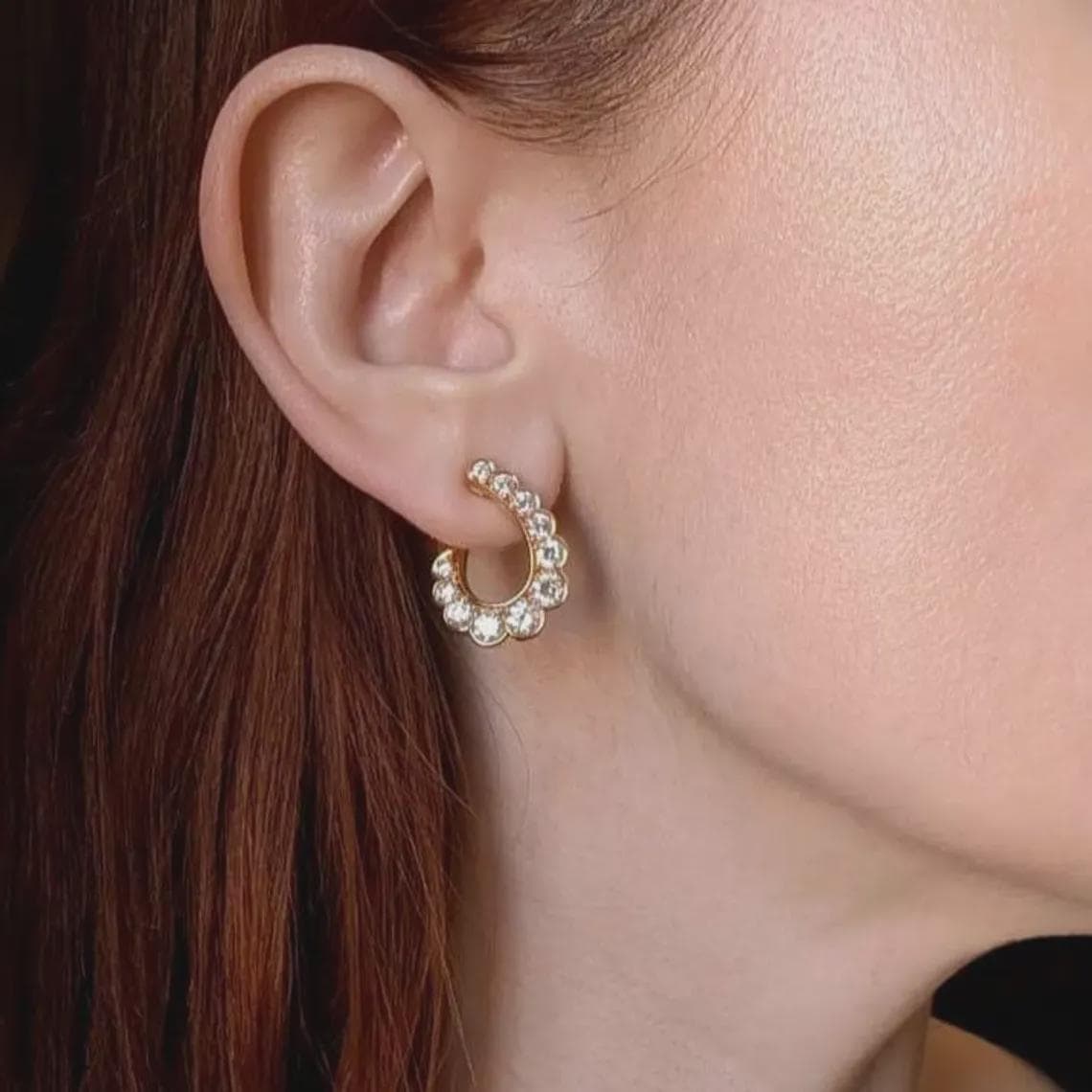 Pearl Teardrop Dangle Earrings — View 3