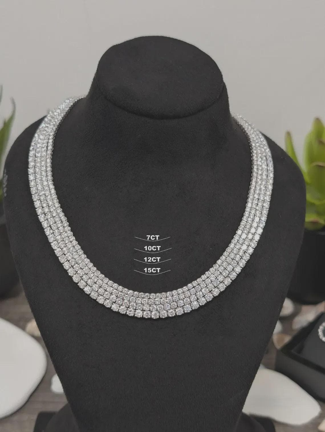 Lab Grown Diamond Tennis Necklace — View 6