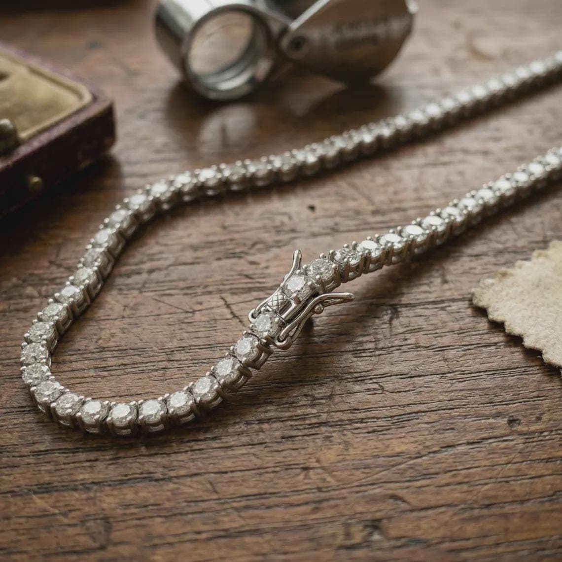 Lab Grown Diamond Tennis Necklace — View 5