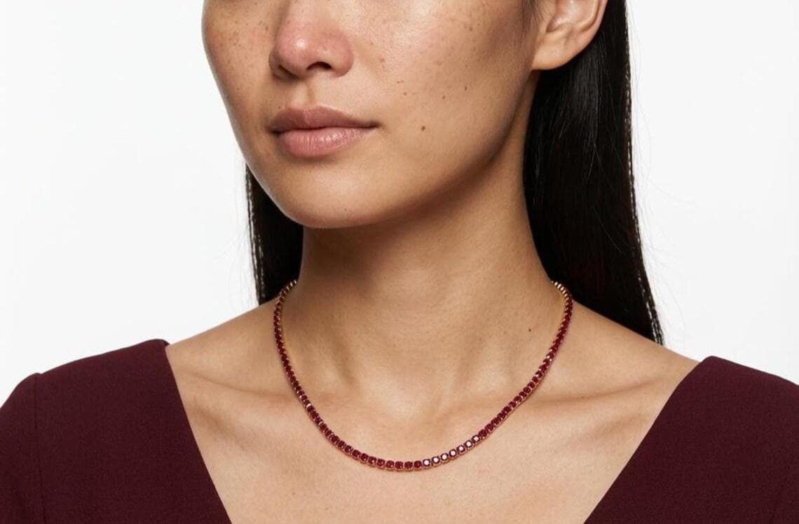 Ruby Tennis Necklace