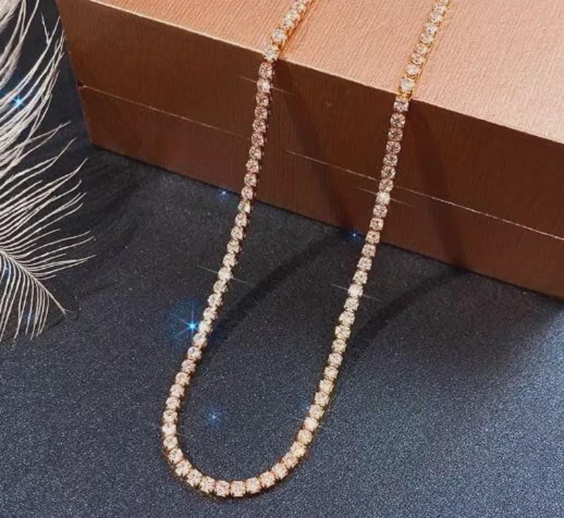 Lab Grown Diamond Tennis Necklace — View 5