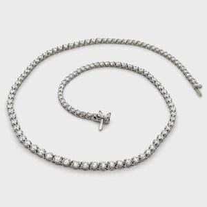Diamond Tennis Necklace Bracelet Set — View 4